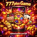 777plus Game mobile gaming app showing rewards, coins and lucky 777 symbols